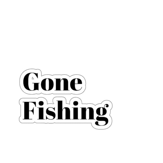 Vintage Gone Fishing Stickers | Retro Outdoor Sports Decals for Anglers & Nature Lovers - Toddcraft