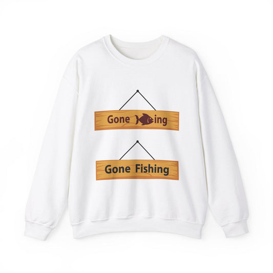 Vintage-Inspired Unisex Fishing Crewneck Sweatshirt: Comfortable Heavy Blend for Outdoor Enthusiasts - Toddcraft