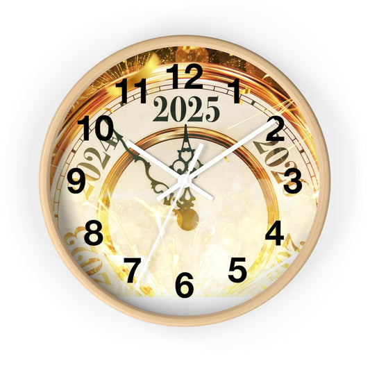 Unique Minimalist Wood Wall Clock: Modern, Silent, Large Decorative Timepiece with Numbers