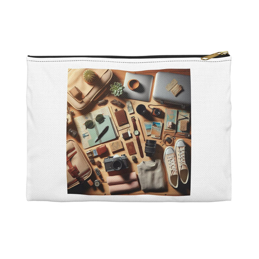 Travel Accessory Pouch with Stylish Print - Versatile Zippered Bag for Makeup, Cosmetics & On-the-Go Essentials