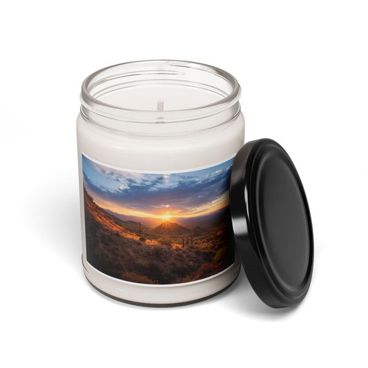 Sunset Scented Soy Candle 9oz  Eco-Friendly Gift for Nature Lovers & Students, Hand-Poured, Relaxing Aromatherapy Candle - Toddcraft