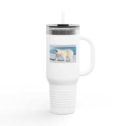 40oz Insulated Travel Mug - Polar Bear Tumbler for Hot & Cold Drinks, Durable Hippie Gift for Women