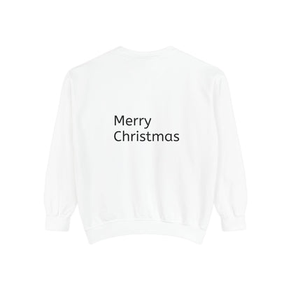 Vintage Inspired Garment-Dyed Unisex Sweatshirt - Merry & Bright Christmas Design with Holly Jolly Charm