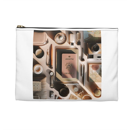 Travel Accessory Pouch with Stylish Print - Versatile Zippered Bag for Makeup, Cosmetics & On-the-Go Essentials