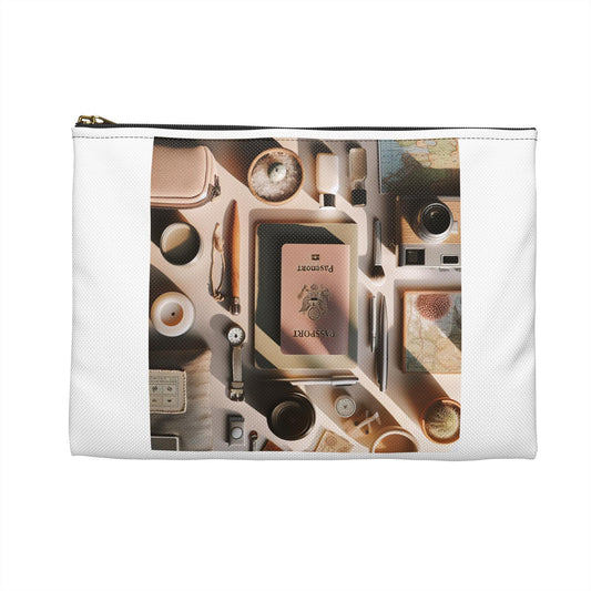 Travel Accessory Pouch with Stylish Print - Versatile Zippered Bag for Makeup, Cosmetics & On-the-Go Essentials