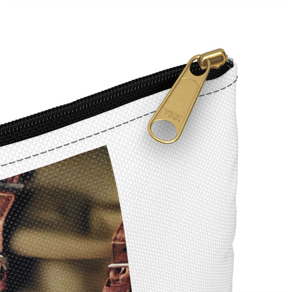 Patterned Zippered Accessory Pouch: Travel Toiletry Bag, Makeup Organizer, Cosmetic Case with T-Bottom