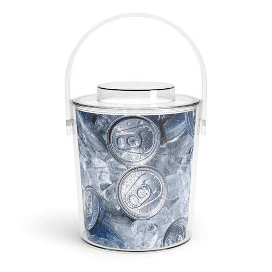 Ice Bucket with Tongs  Stainless Steel Beer Ice Bucket Gift, Chill Cans & Bottles, Party Cooler Accessory