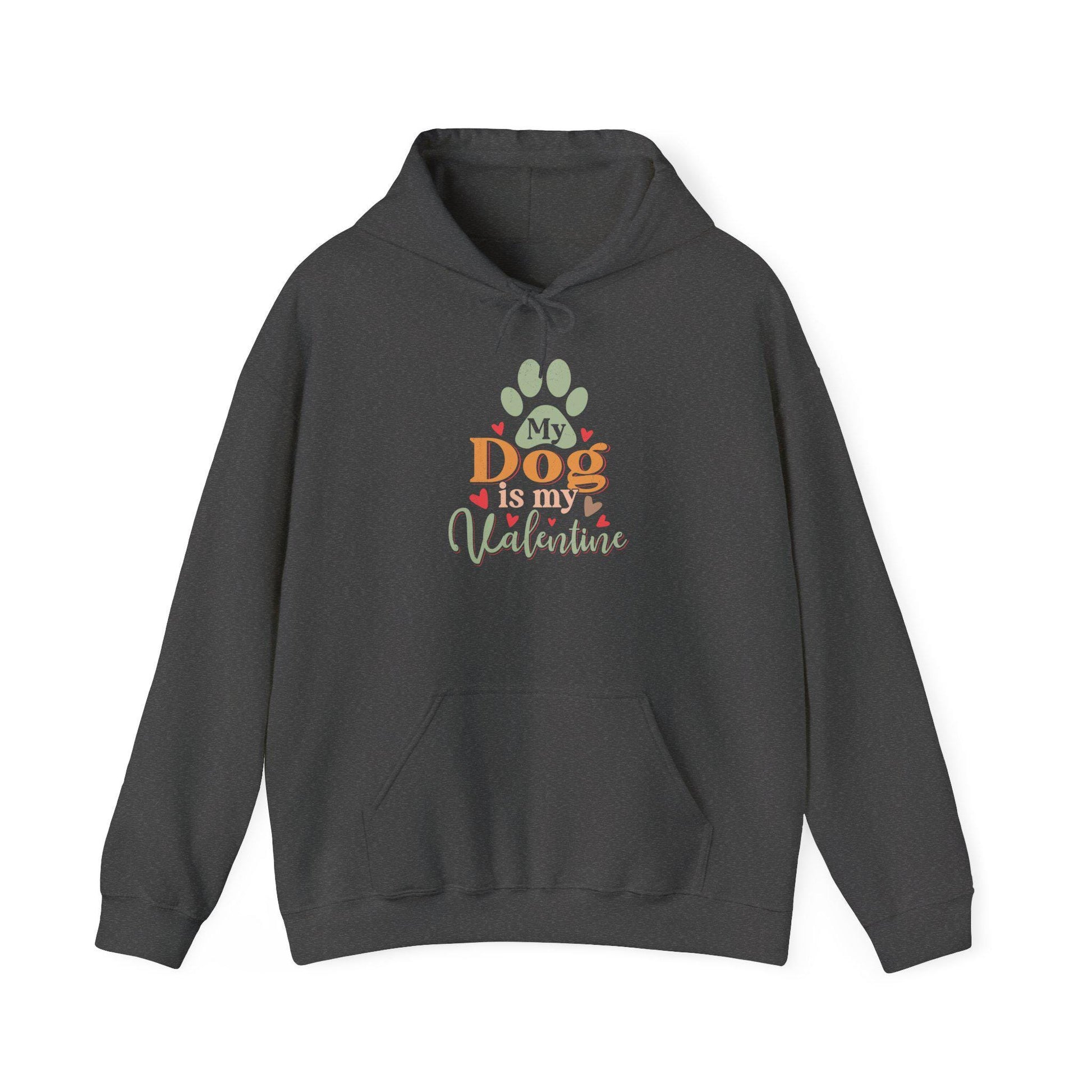 Dog Lover Valentine's Day Hooded Sweatshirt - Unisex Heavy Blend Hoodie Gift for Pet Owners - Toddcraft