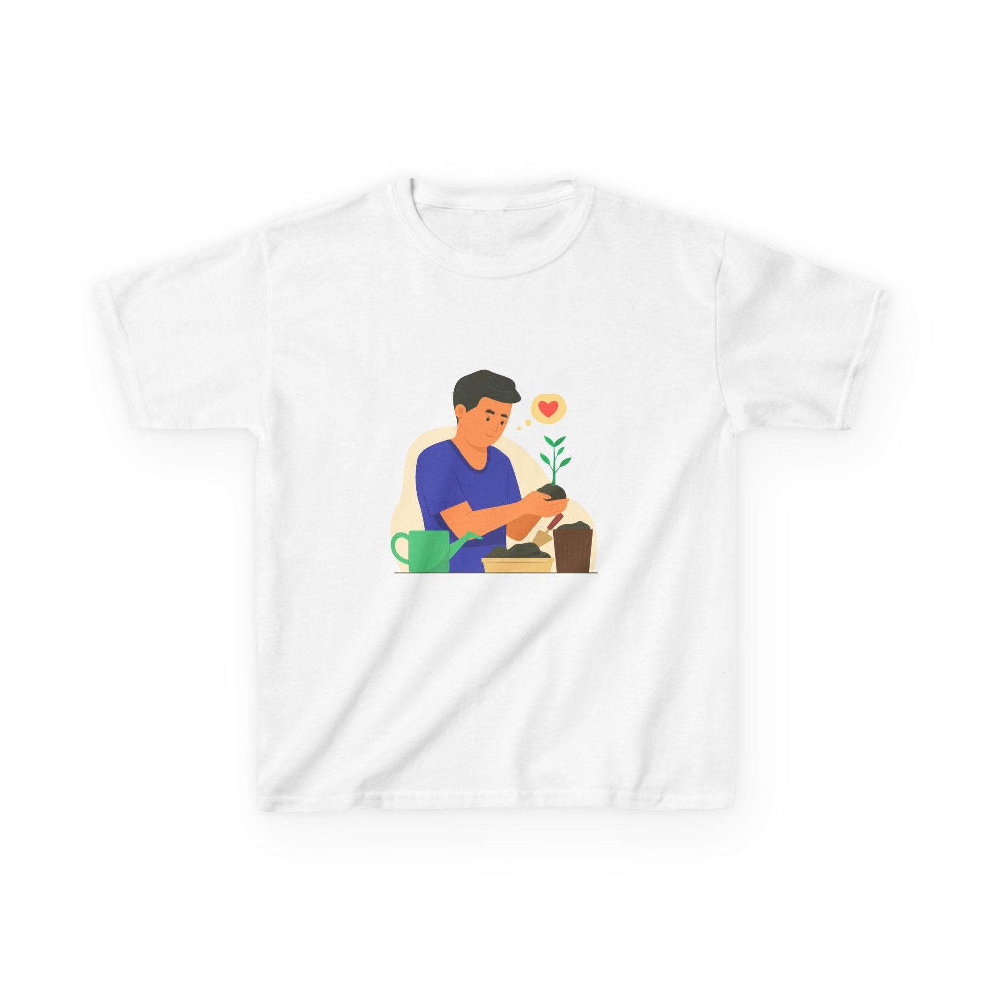Kids Heavy Cotton Gardening T-Shirt: Retro Planting Design for Nature Lovers and Young Botanists - Toddcraft