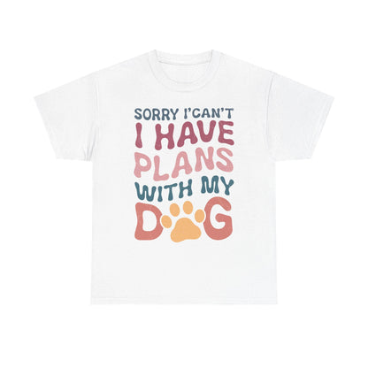 Frenchie Owner's Excuse T-Shirt: Sorry I Can't, I Have Plans with My Dog - Funny Gift for Dog Lovers - Toddcraft