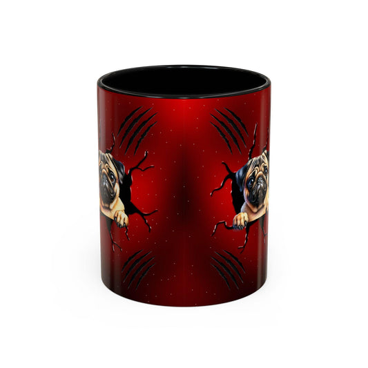 3D Pug Dog Accent Coffee Mug: 11-15 oz Funny Gift for Dog Lovers and Coffee Enthusiasts - Toddcraft