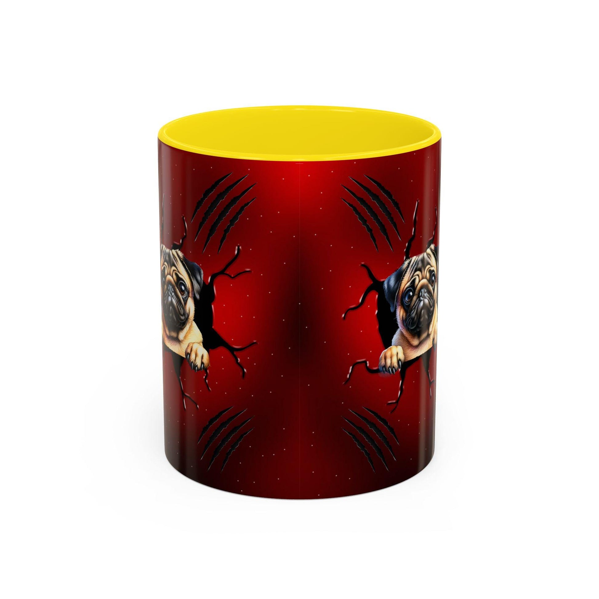 3D Pug Dog Accent Coffee Mug: 11-15 oz Funny Gift for Dog Lovers and Coffee Enthusiasts - Toddcraft