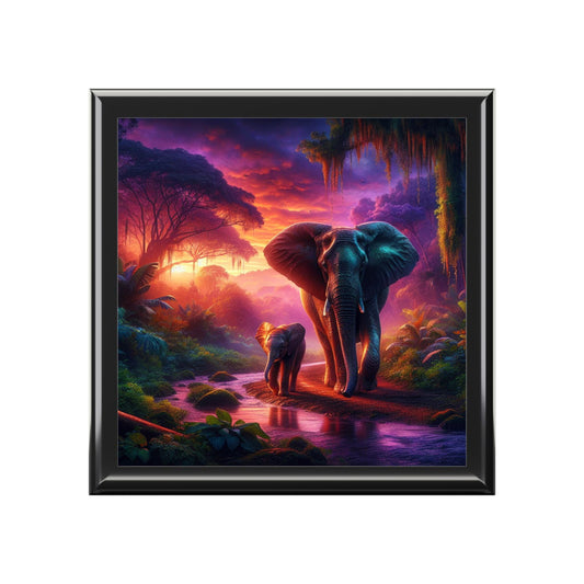 Colorful Elephant Jewelry Box: Handcrafted Storage for Nature Enthusiasts and Wildlife Admirers - Toddcraft