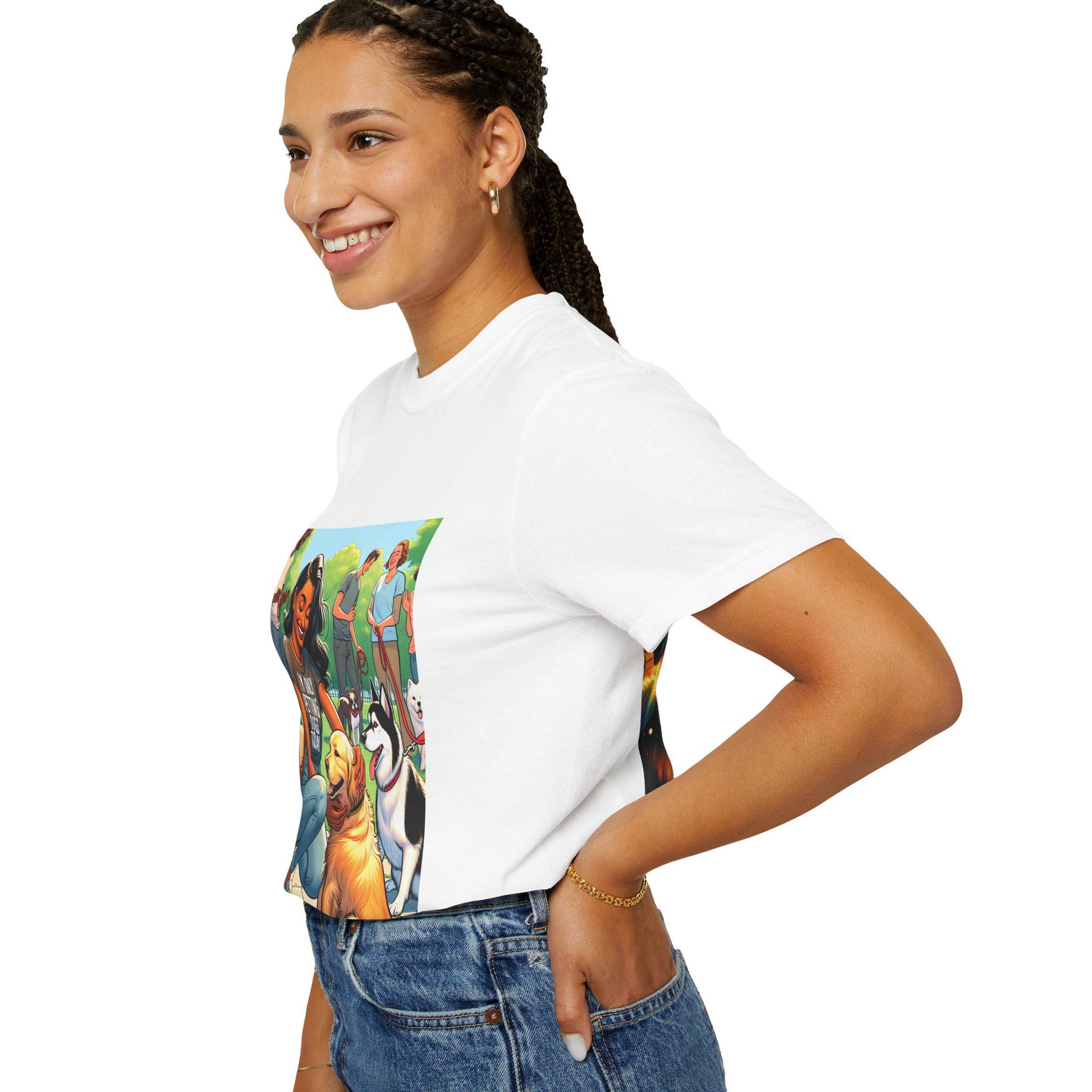 Cozy Canine Companion Garment-Dyed Tee: Stylish Pet Parent Apparel for Dog Enthusiasts - Toddcraft