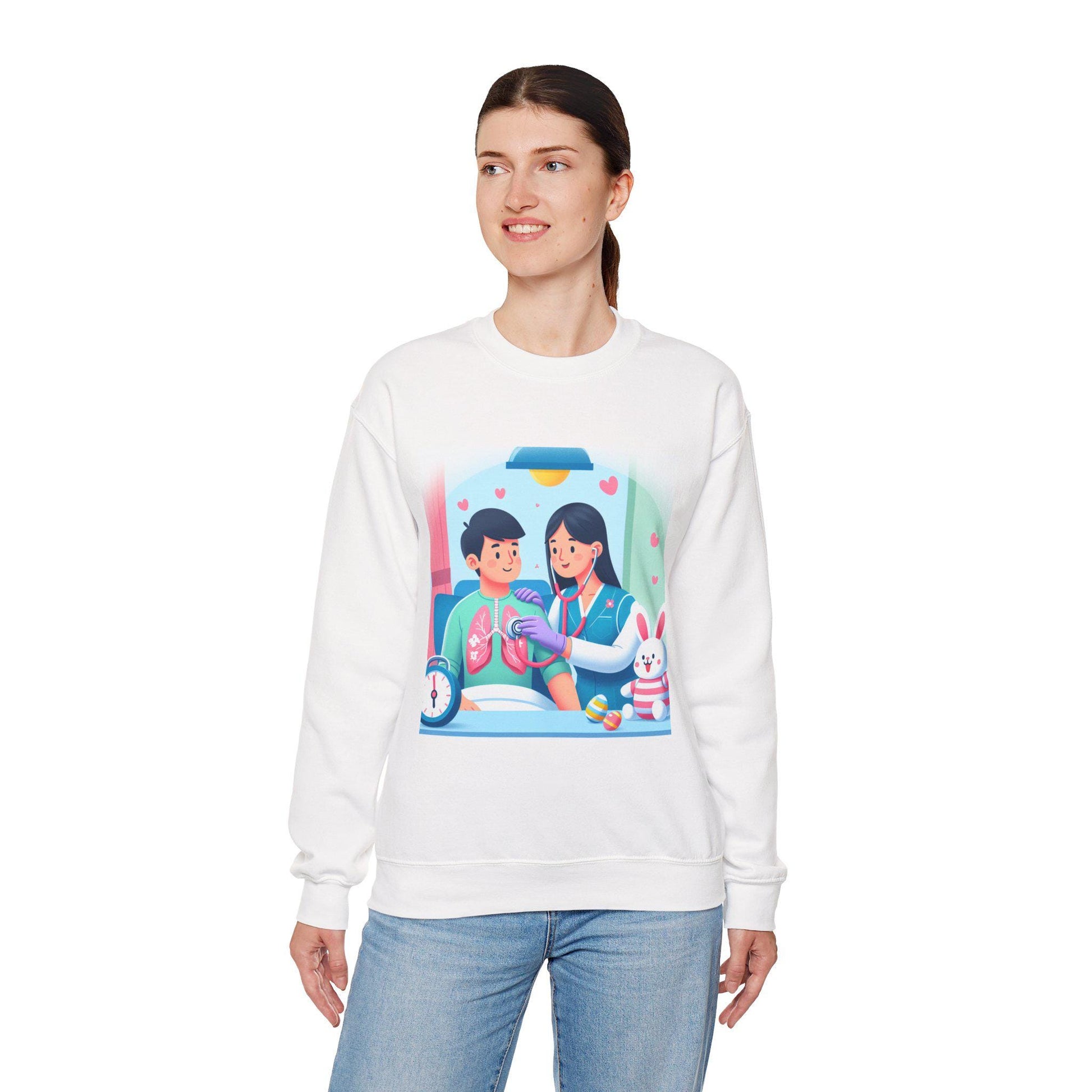 Romantic Couple Art Crewneck Sweatshirt - Cozy Valentine's Day & Anniversary Gift for Couples - Toddcraft