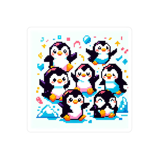 Kiss-Cut Vinyl Penguin Decals: Cool Leader of the Pack Stickers for Adults and Kids - Toddcraft