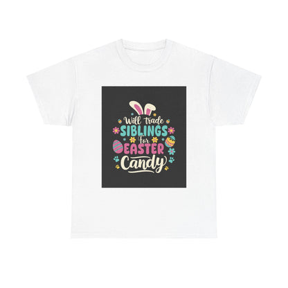 Easter Sibling Trading Tee: Fun Festive Graphic Shirt with Cute Bunny Design for Family Celebration - Toddcraft