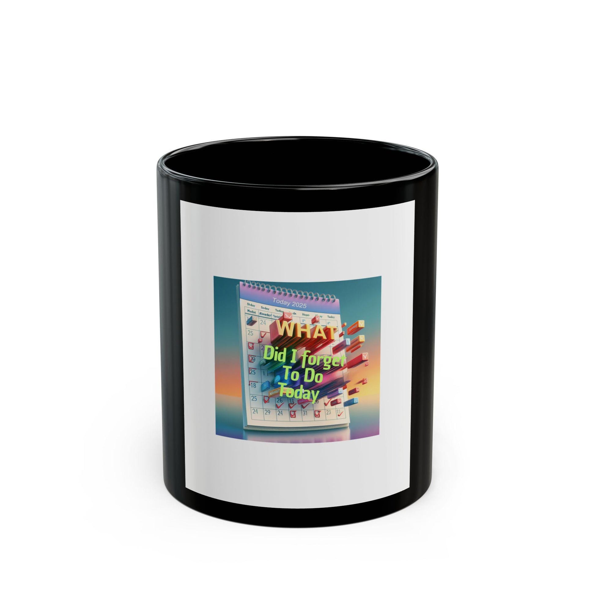 Quirky Forgetful Coffee Mug - Daily Reminder Cup - Colorful Desk Decor - Unique Gift for Office - Toddcraft