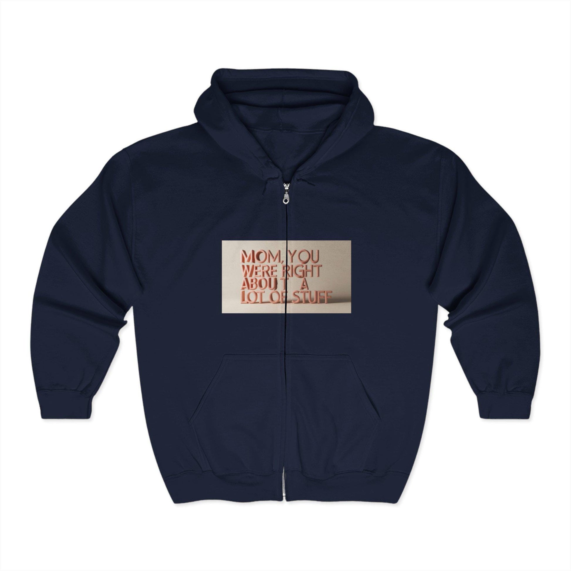 Cozy Mom Quote Hoodie: Funny Unisex Zip Sweatshirt for Birthdays, Celebrations & Casual Wear - Toddcraft
