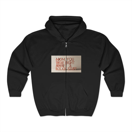 Cozy Mom Quote Hoodie: Funny Unisex Zip Sweatshirt for Birthdays, Celebrations & Casual Wear - Toddcraft