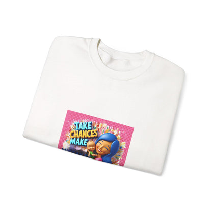 Vibrant Unisex 'Get Messy' Crewneck Sweatshirt - Playful Artistic Design for Casual Comfort - Toddcraft