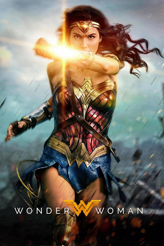 Wonder Woman Movie Poster Tribute, DC Superhero Wall Art, Home Decor Gift for Fans, Vintage Style Collectible Print - Toddcraft