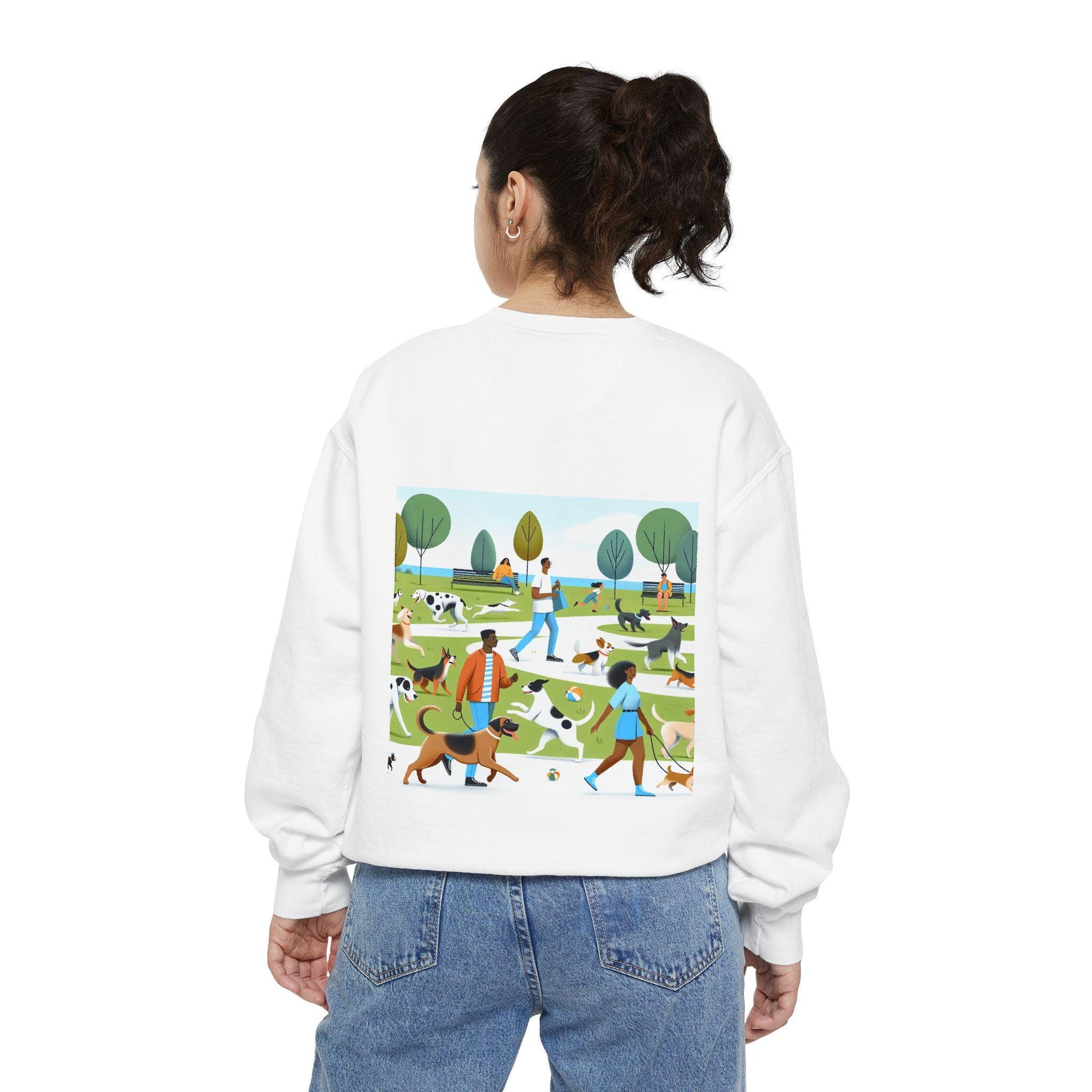 Colorful Unisex Dog Lover Sweatshirt - Life Goal: Pet All Dogs Today - Cute Canine Enthusiast Gift - Toddcraft