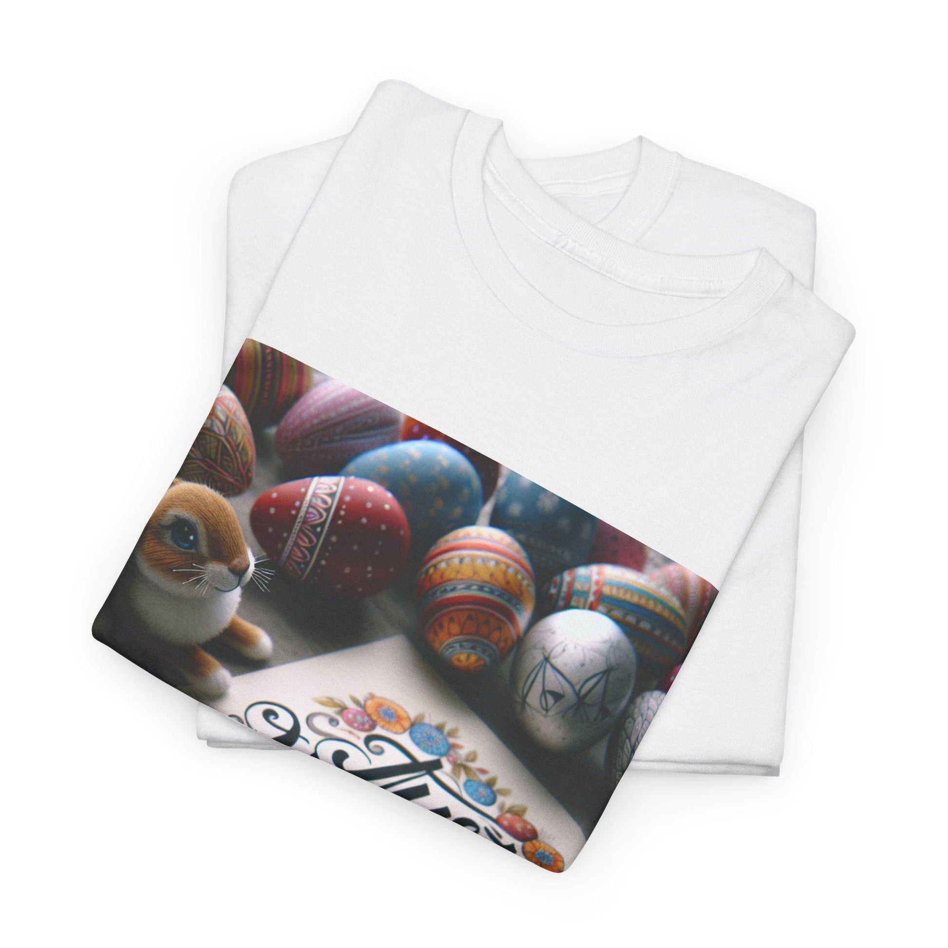 Easter Vibes Unisex Heavy Cotton Tee, Celebrate Easter, Spring Fashion, Cute Gift, Family Gatherings, Festive Tee - Toddcraft