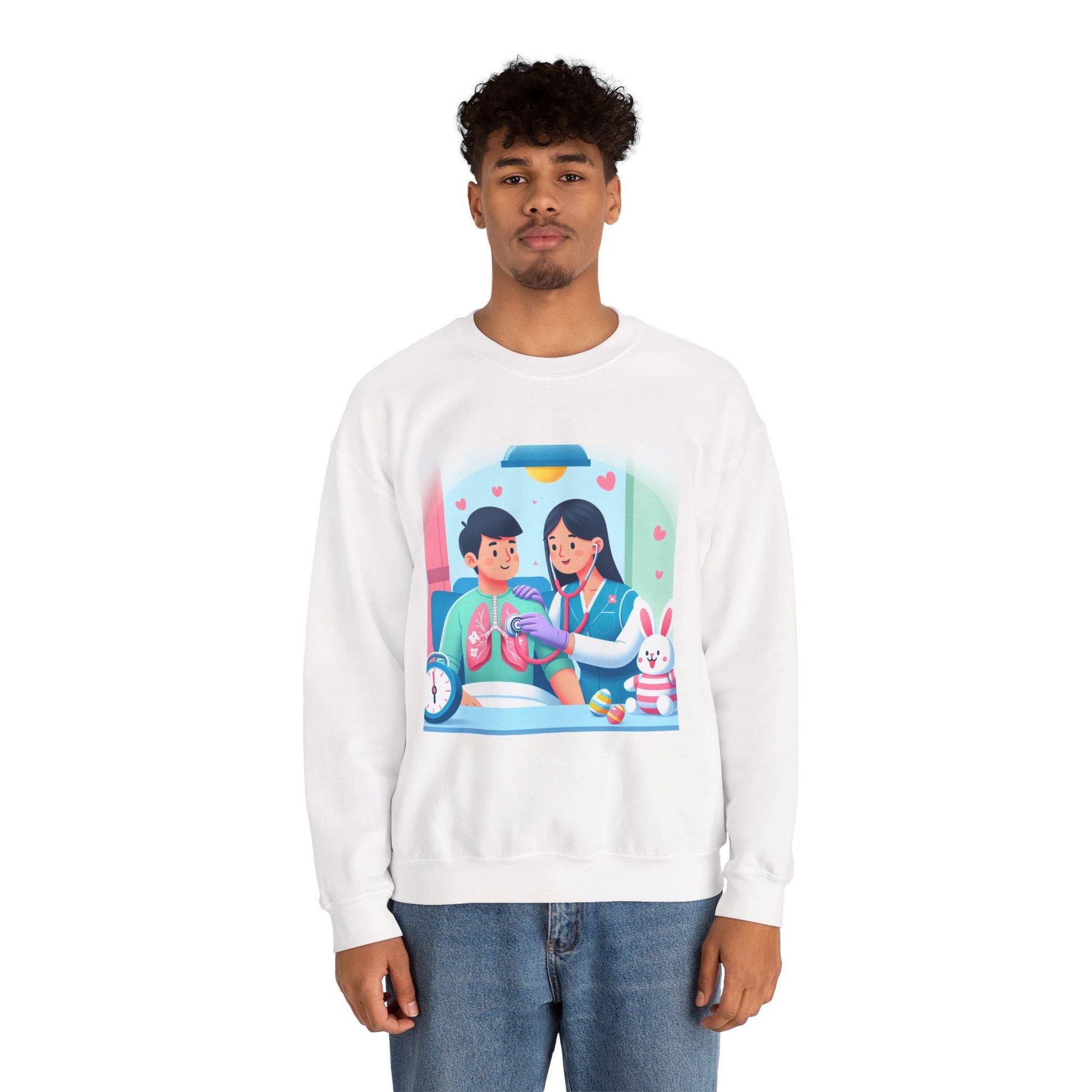 Romantic Couple Art Crewneck Sweatshirt - Cozy Valentine's Day & Anniversary Gift for Couples - Toddcraft