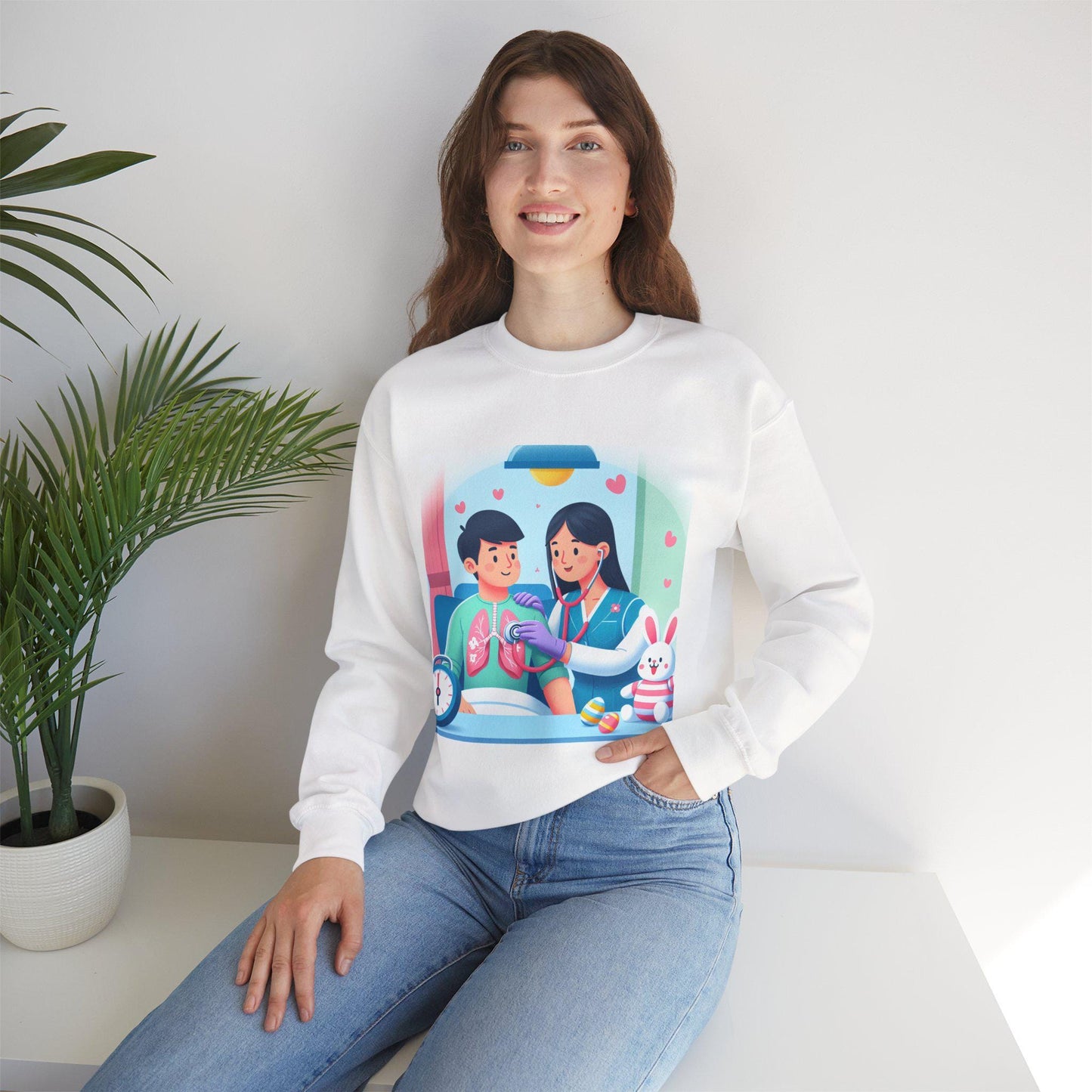Romantic Couple Art Crewneck Sweatshirt - Cozy Valentine's Day & Anniversary Gift for Couples - Toddcraft