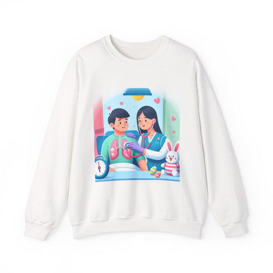 Romantic Couple Art Crewneck Sweatshirt - Cozy Valentine's Day & Anniversary Gift for Couples - Toddcraft
