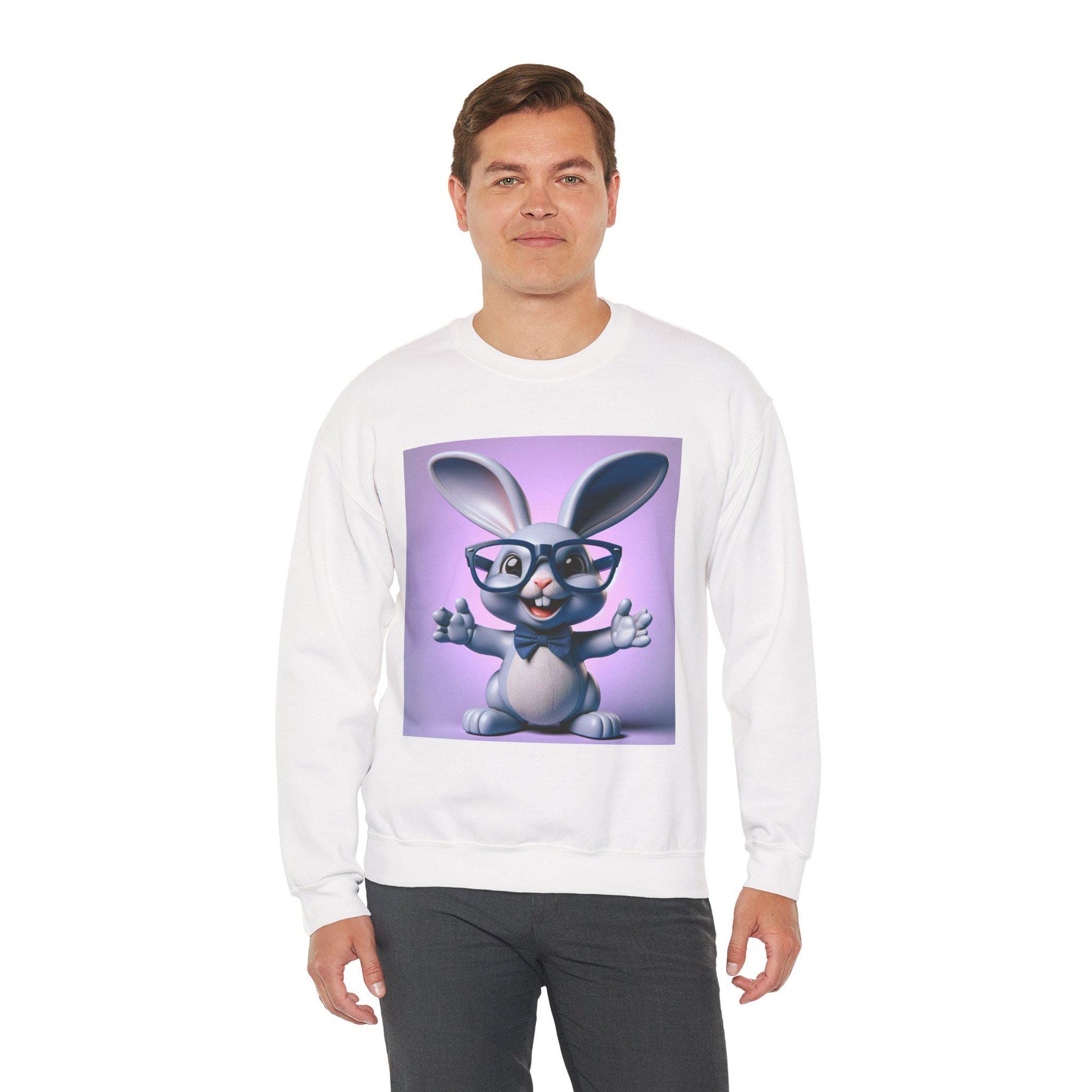 Adorable Easter Rabbit Pullover: Comfy Graphic Sweatshirt for Spring Casual Wear - Toddcraft