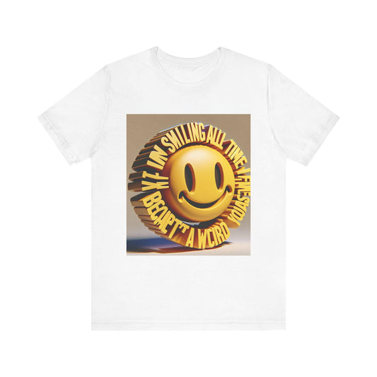 Uplifting Unisex Smiling Jersey Tee - Spread Positivity with Cheerful Vibes Apparel