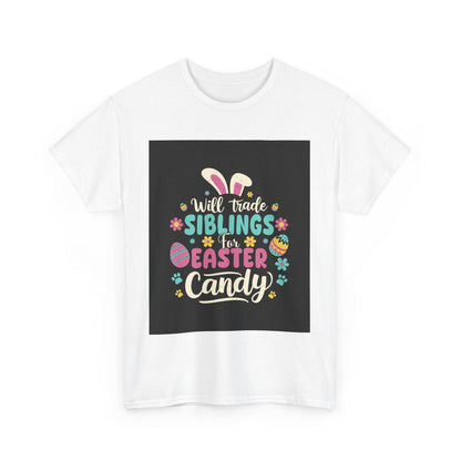 Easter Sibling Trading Tee: Fun Festive Graphic Shirt with Cute Bunny Design for Family Celebration - Toddcraft