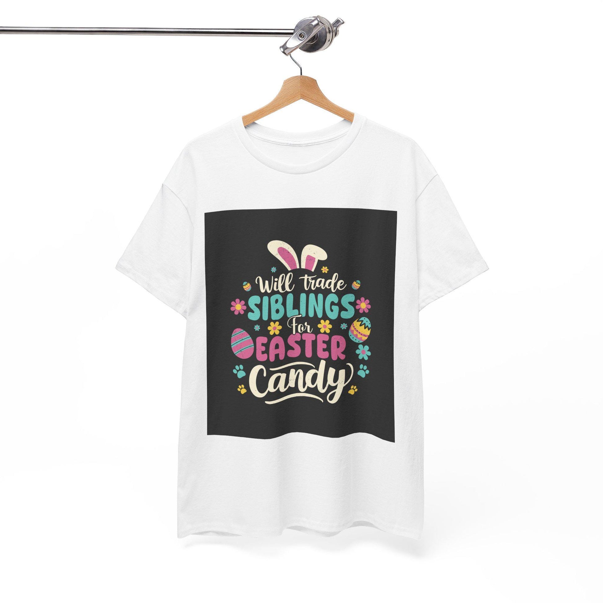 Easter Sibling Trading Tee: Fun Festive Graphic Shirt with Cute Bunny Design for Family Celebration - Toddcraft