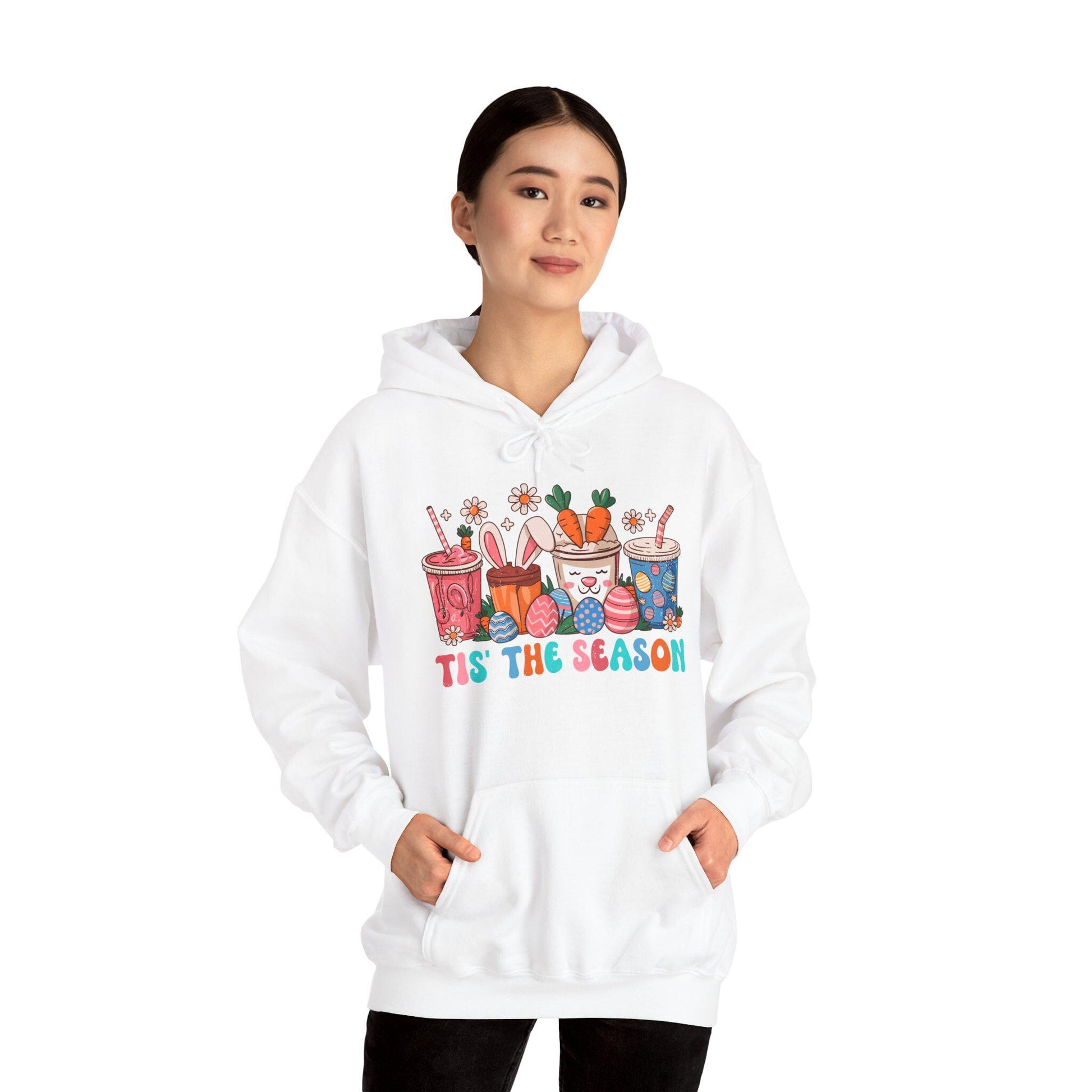 Cat Hoodie Sweatshirt for Women & Men, Whimsical Cartoon Fleece, Cozy Casual Spring Wear, Easter Gift Idea, Fun Animal Pullover - Toddcraft