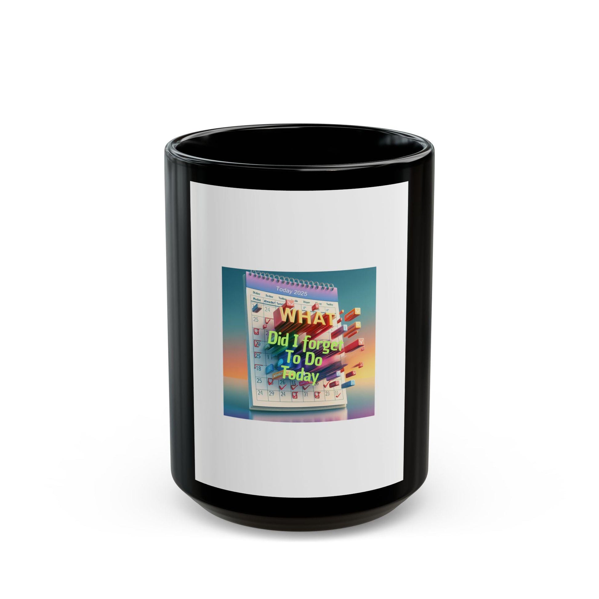 Quirky Forgetful Coffee Mug - Daily Reminder Cup - Colorful Desk Decor - Unique Gift for Office - Toddcraft