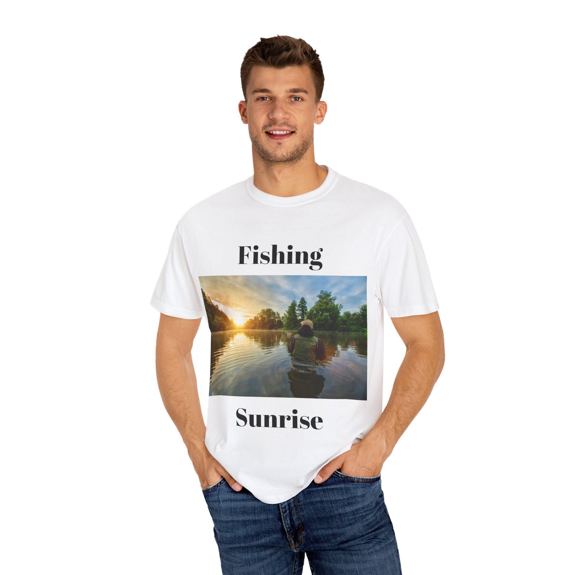 Fishing Sunrise T-Shirt  Outdoors Fishing Tee, Early Morning Angler Shirt, Nature Lover Gift, Casual Comfortable Top for Men & Women - Toddcraft