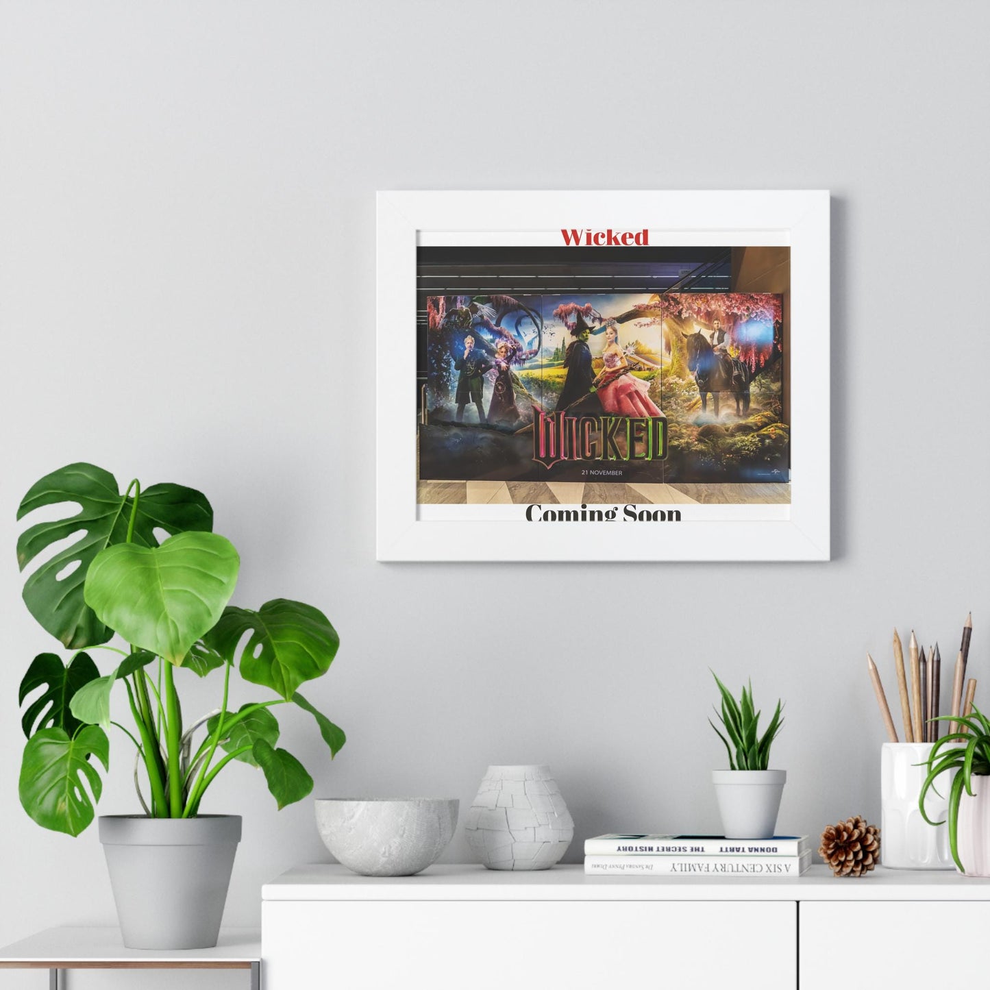 Wicked Classic Movie Poster Framed Horizontal Wall Art Vintage Theater Decor Gift - Toddcraft