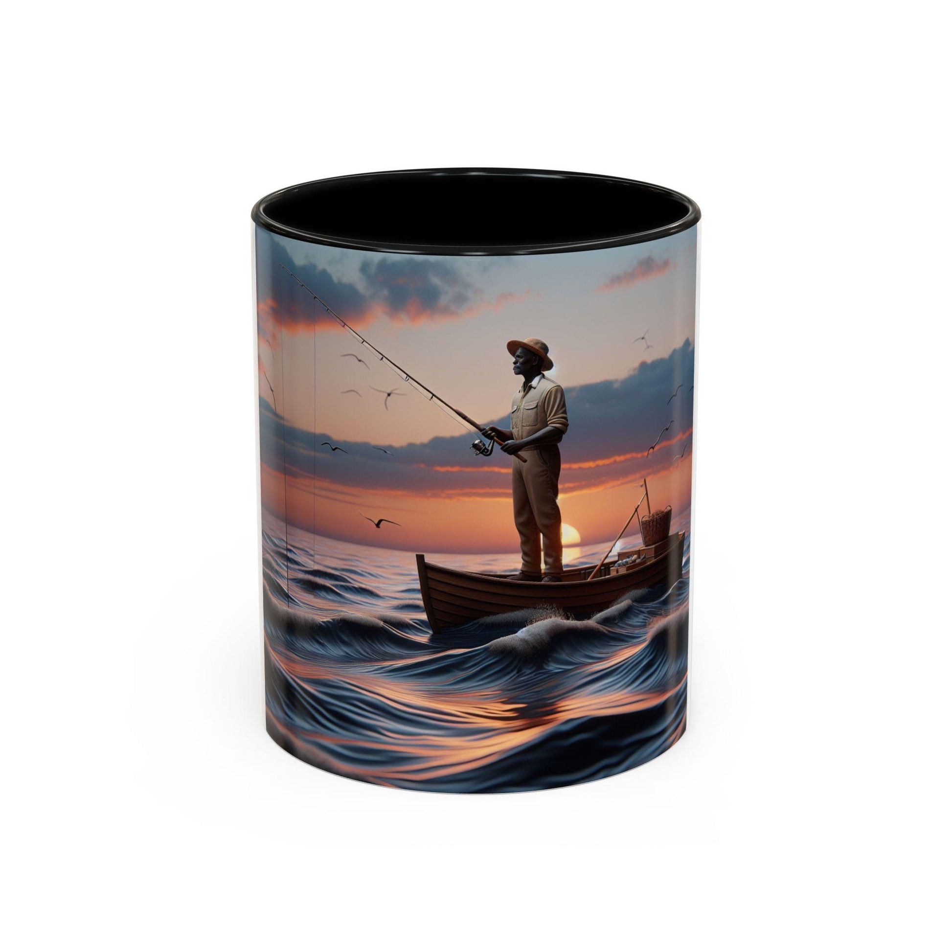 Stylish Accent Coffee Mug - Elegant Ceramic Cup for Hot Beverages (11 or 15 oz) - Toddcraft