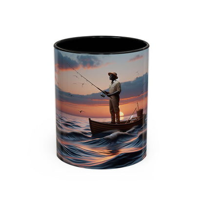 Stylish Accent Coffee Mug - Elegant Ceramic Cup for Hot Beverages (11 or 15 oz) - Toddcraft