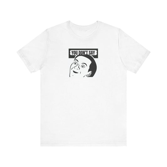 Nick cage graphic tshirt Versatile Unisex Jersey Short Sleeve T-Shirt: Comfortable, Stylish Everyday Wear for All - Toddcraft