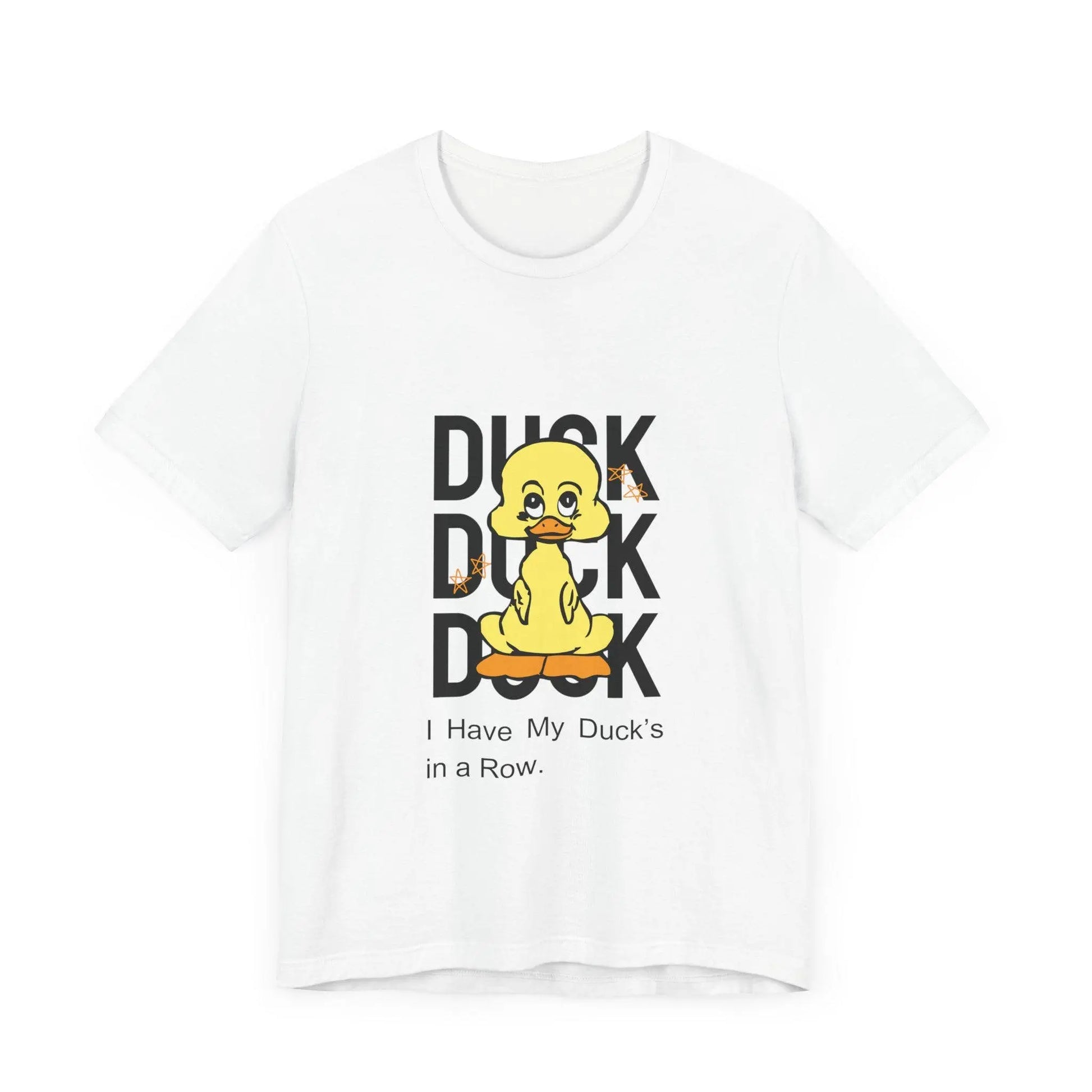 Ducks in a Row Unisex Jersey T-Shirt, Casual Short Sleeve Tee, Funny Graphic Top, Comfortable Soft Cotton Shirt for Men & Women - Toddcraft
