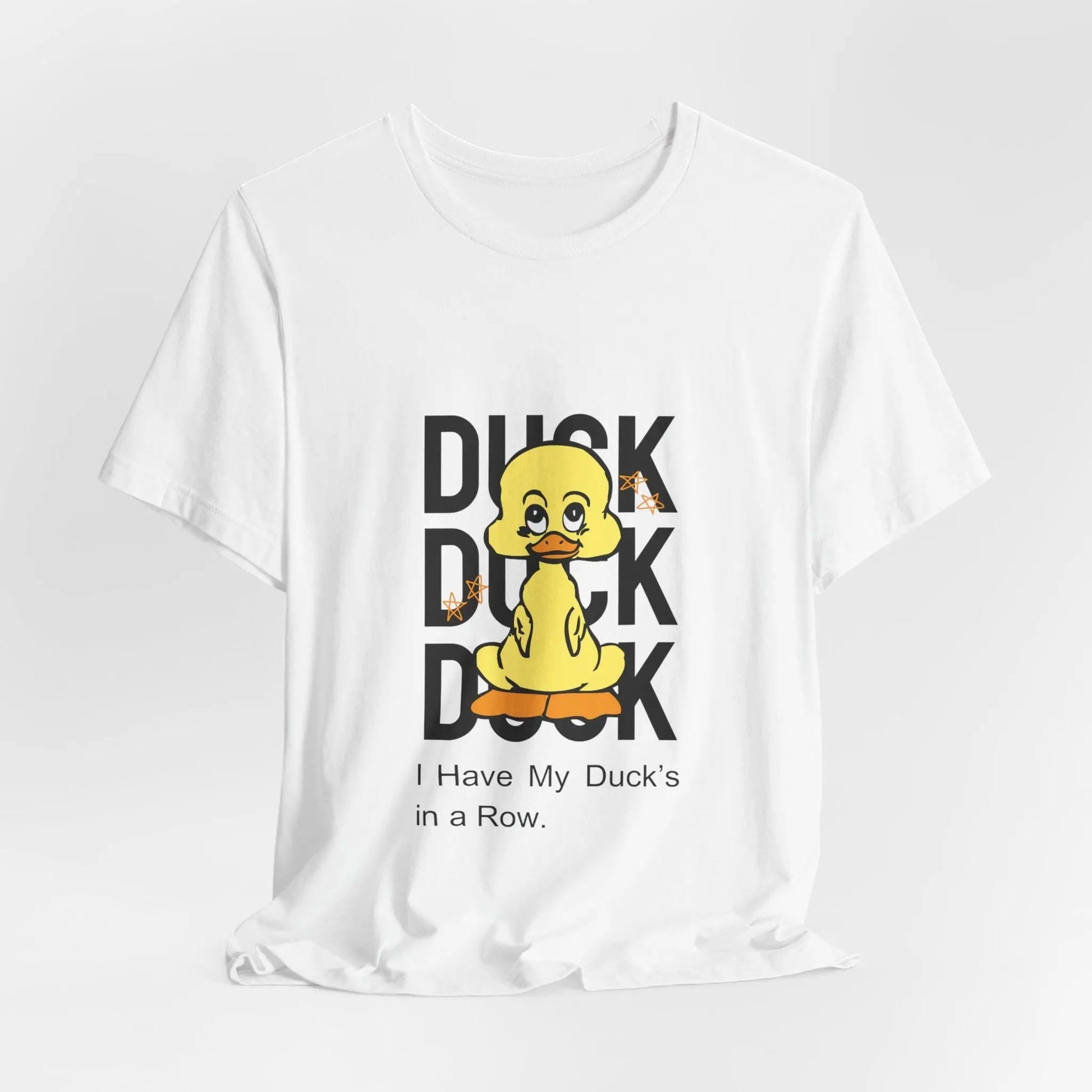 Ducks in a Row Unisex Jersey T-Shirt, Casual Short Sleeve Tee, Funny Graphic Top, Comfortable Soft Cotton Shirt for Men & Women - Toddcraft