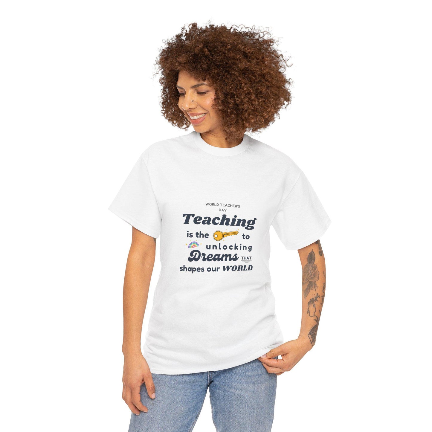Teacher Gift Unisex Heavy Cotton Tee  Comfortable, Durable Shirt for Educators & School Staff, Perfect Appreciation Present - Toddcraft