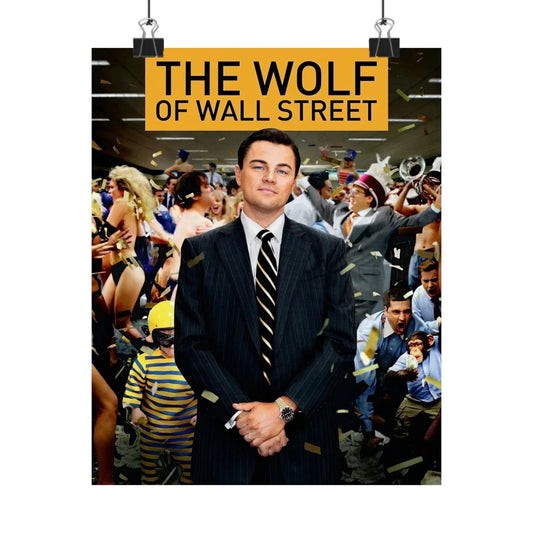 Wolf of Wall Street Matte Vertical Poster  Leonardo DiCaprio Jason Belfort Stock Market Movie Art Print - Toddcraft