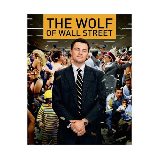 Wolf of Wall Street Matte Vertical Poster  Leonardo DiCaprio Jason Belfort Stock Market Movie Art Print - Toddcraft
