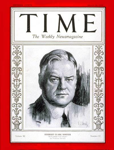 Herbert Hoover Portrait Art Print | Vintage 31st President Illustration | Historical Wall Decor & Gift Ideas - Toddcraft