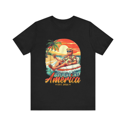 Trump 2025 Unisex Jersey Tee - Gulf of America President Short Sleeve Shirt, Political Gift