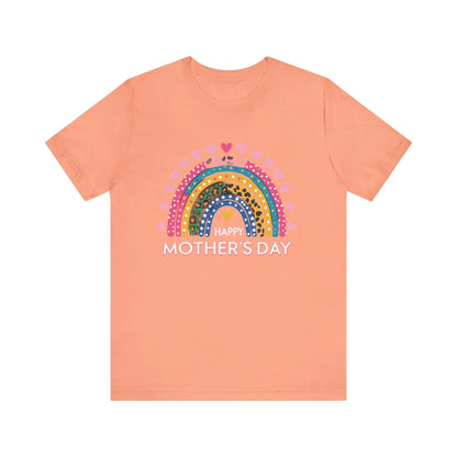 Colorful Heart-Printed Unisex Jersey Tee for Mother's Day - Family Gift from Stepdad, Father, Brother, Daughter - Toddcraft